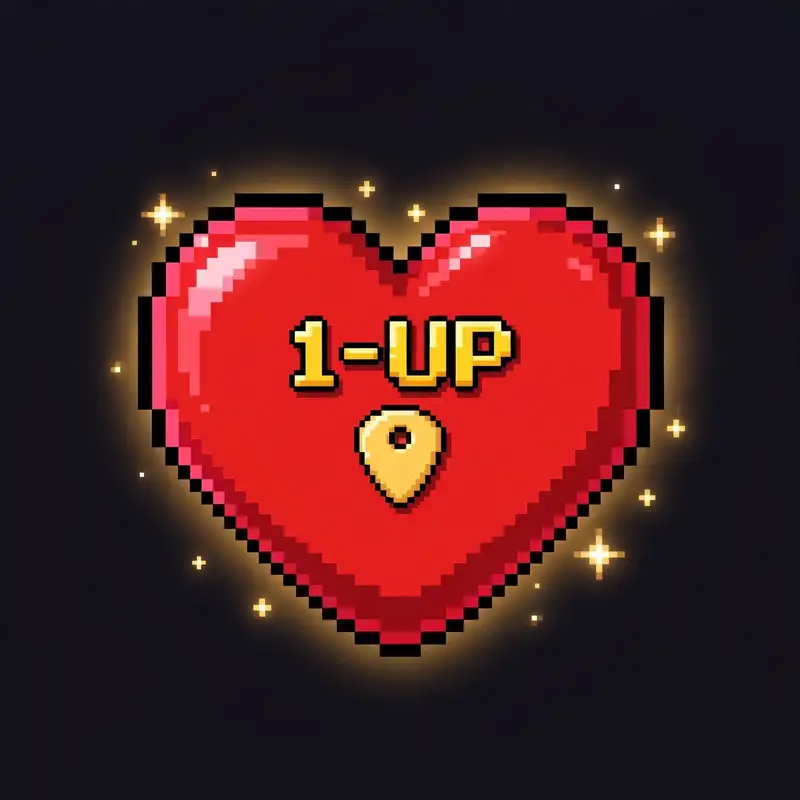 Guitar pick heart container