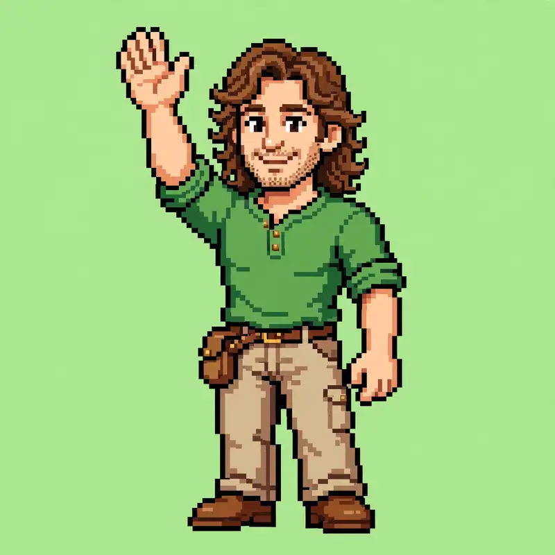 Mike as a 16-bit sidekick character
