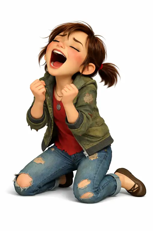 Sally singing with courage